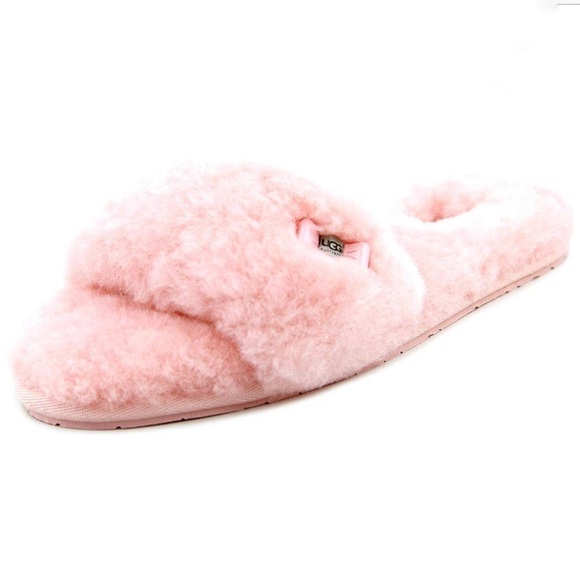 UGG Pink Slide Slipper Fluff 100 1005565 11 New - Picture 2 of 2